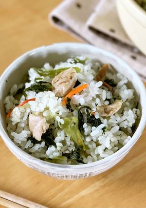 [乾燥総菜で作る]小松菜おひたしごはん-レシピのメイン写真