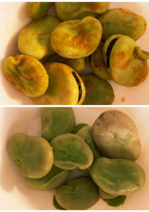 空豆カレー味とガーリック味-レシピのメイン写真