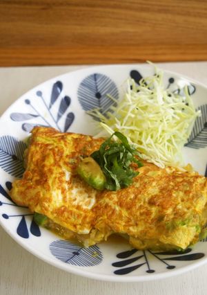 アボカドと大葉のスペイン風オムレツ♪-レシピのメイン写真