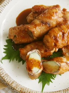 マッシュポテトと大葉の肉巻き照り焼き♪-レシピのメイン写真