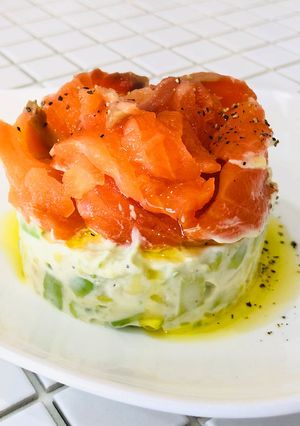 サーモン＆アボカドりんごマヨ-レシピのメイン写真