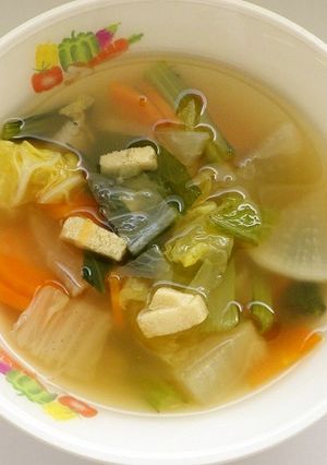高野豆腐のスープ　★宇都宮学校給食-レシピのメイン写真