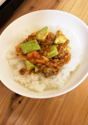 納豆アボカドキムチ丼♪-レシピのメイン写真