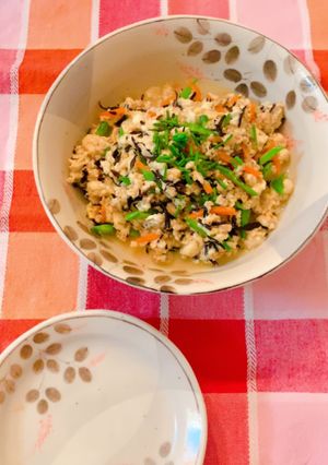 鶏ひき肉入り炒り豆腐-レシピのメイン写真