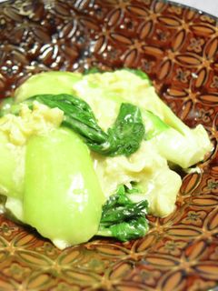 チンゲン菜と卵のとろみ炒め-レシピのメイン写真