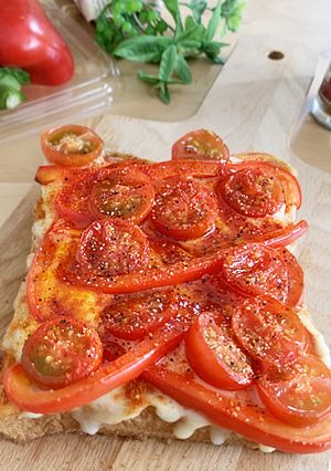 赤野菜のレッドホットチリトースト-レシピのメイン写真