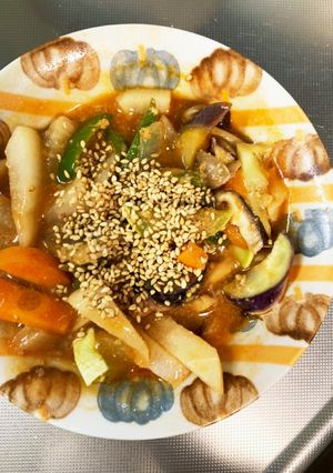 チリソース味豚こま大根夏野菜青椒肉絲風-レシピのメイン写真