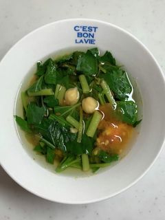 モロヘイヤとひよこ豆のスープ-レシピのメイン写真
