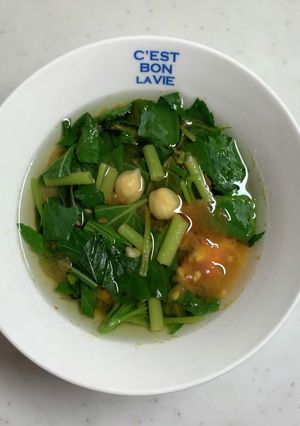 モロヘイヤとひよこ豆のスープ-レシピのメイン写真