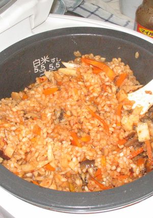 エバラキムチ鍋の素マイルド炊き込みご飯-レシピのメイン写真