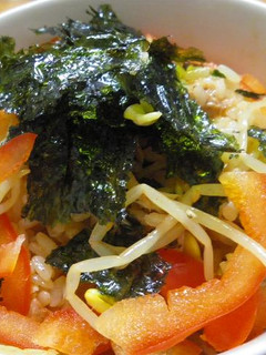 鯵の干物と豆もやしの韓国風混ぜご飯-レシピのメイン写真