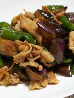 なすとピーマンと豚バラ肉の生姜焼き炒め-レシピのメイン写真