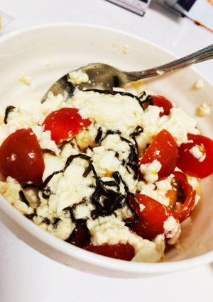絹豆腐とトマトの塩昆布和え-レシピのメイン写真