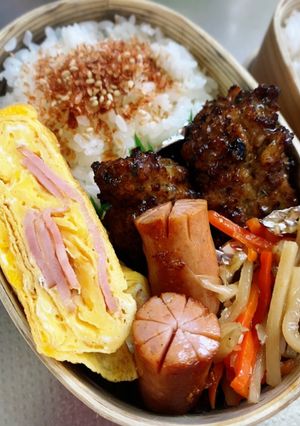 ベーコン入り卵焼き弁当-レシピのメイン写真