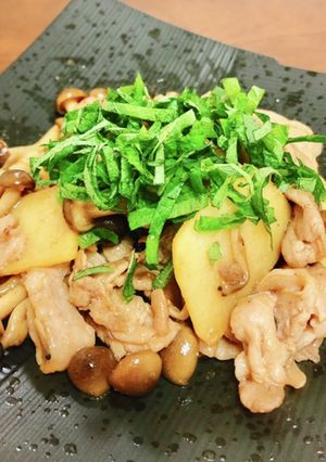 10分以下☆豚肉と長芋のにんにく醤油炒め-レシピのメイン写真