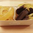 文旦ピールの砂糖掛けとチョコレート掛け