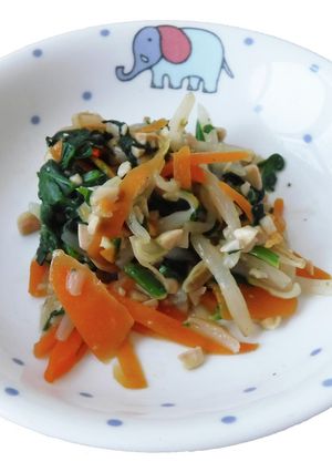【保育園給食】野菜たっぷり納豆和え-レシピのメイン写真