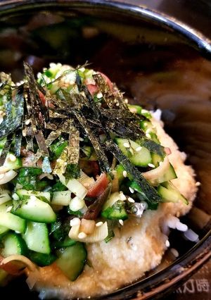 オクラときゅうりのネバネバ丼-レシピのメイン写真