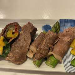 รูปของ 夏野菜の肉巻き☆