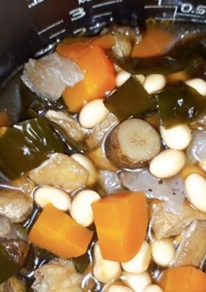 炊飯器で乾燥大豆からの五目豆-レシピのメイン写真
