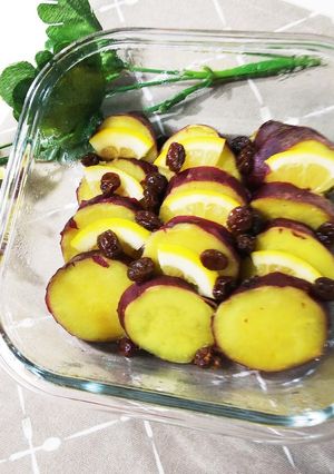 【簡単レンチン】さつま芋のレモン蒸し-レシピのメイン写真