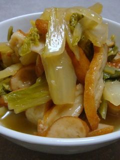 簡単♪白菜とさつま揚げのめんつゆ煮-レシピのメイン写真