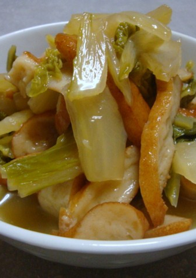 簡単♪白菜とさつま揚げのめんつゆ煮-レシピのメイン写真