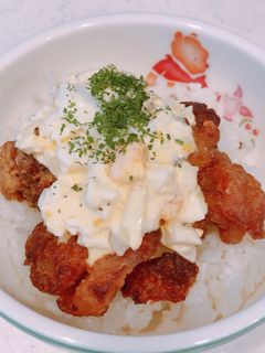 唐揚げとタルタルソース、唐揚げタルタル丼-レシピのメイン写真