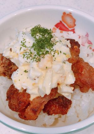 唐揚げとタルタルソース、唐揚げタルタル丼-レシピのメイン写真
