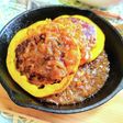パプリカハンバーグ 和風玉ねぎソース