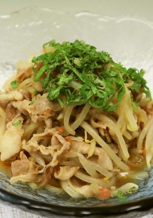 レンジで簡単！豚もやしの梅ポン和え-レシピのメイン写真