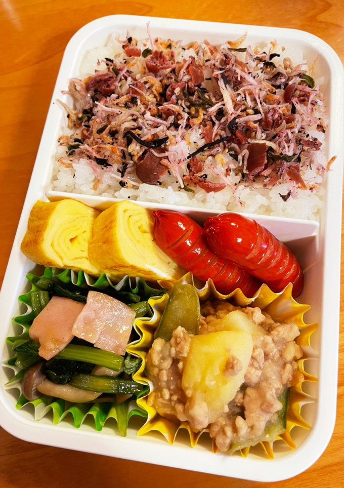 新じゃがのそぼろ煮弁当（覚え書き）-レシピのメイン写真