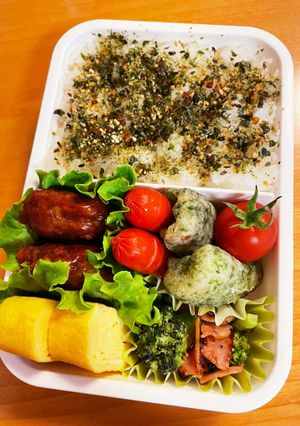ハンバーグ弁当（覚え書き）-レシピのメイン写真