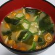 簡単!なめことオクラとわかめの生姜味噌汁