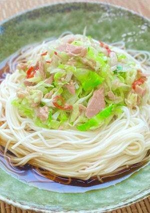 たっぷりキャベツのピリ辛ツナ素麺-レシピのメイン写真