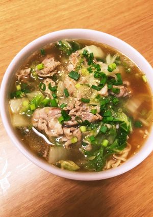 白菜と豚バラの山椒とろみラーメン-レシピのメイン写真