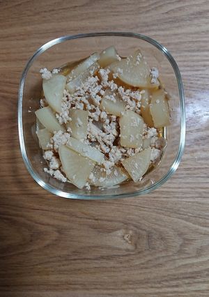 大根と鶏ミンチの煮付け風。スタッシャーで-レシピのメイン写真