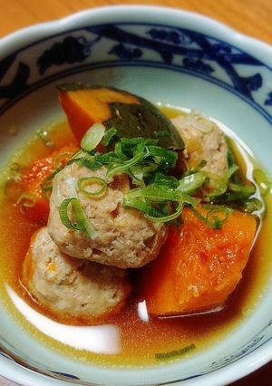 豚肉団子とかぼちゃの煮物-レシピのメイン写真