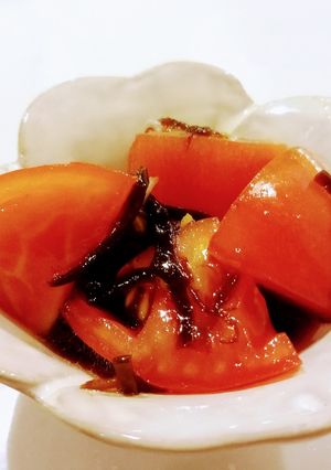 トマトともずくの塩こんぶ和え-レシピのメイン写真