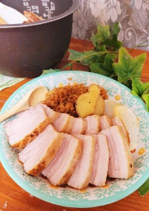 炊飯器で♪カオマンガイ風豚炊き込みご飯-レシピのメイン写真