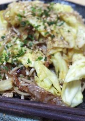 キャベツと豚肉の炒め蕎麦♪-レシピのメイン写真