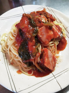 ベーコンとほうれん草のトマト冷製パスタ-レシピのメイン写真