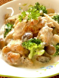 クリーミー♪鶏モモ肉・しめじのクリーム煮-レシピのメイン写真