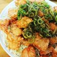 キャベツと揚げ鶏の薬味だれ