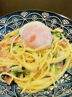 簡単★10分で作れる温玉カルボナーラ-レシピのメイン写真