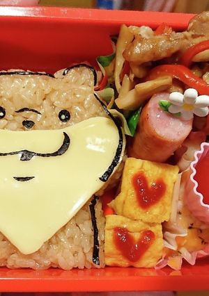 可愛い嘘のカワウソおにぎり弁当！-レシピのメイン写真