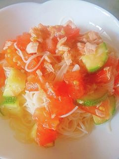 トマトとズッキーニのイタリアン風素麺-レシピのメイン写真