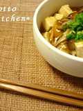 レンジで簡単♪　キノコあんかけ豆腐
