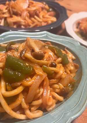 ♡簡単ランチ♡もちもちうどんナポリタン♡-レシピのメイン写真