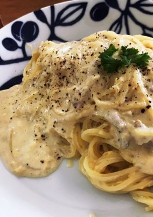 簡単！牛乳と全卵♡カルボナーラパスタ-レシピのメイン写真